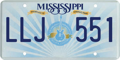 MS license plate LLJ551