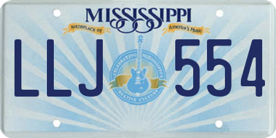 MS license plate LLJ554