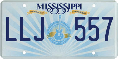 MS license plate LLJ557