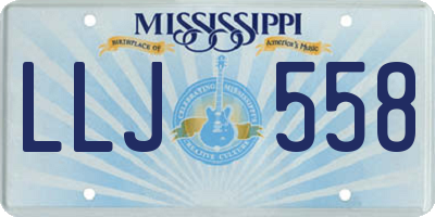 MS license plate LLJ558