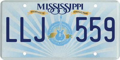 MS license plate LLJ559