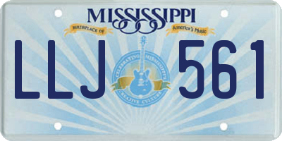 MS license plate LLJ561