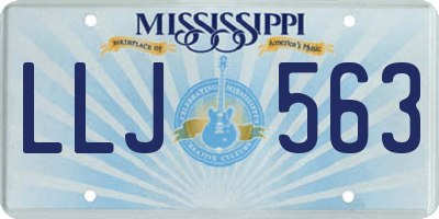 MS license plate LLJ563