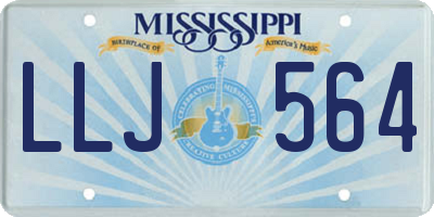 MS license plate LLJ564