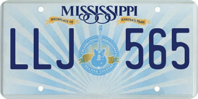 MS license plate LLJ565