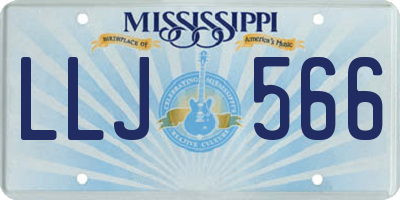 MS license plate LLJ566