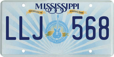 MS license plate LLJ568