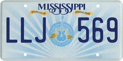 MS license plate LLJ569