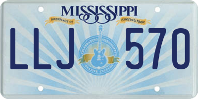 MS license plate LLJ570