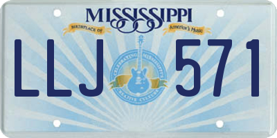 MS license plate LLJ571