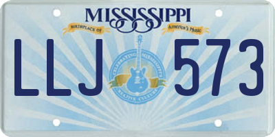 MS license plate LLJ573