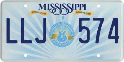 MS license plate LLJ574
