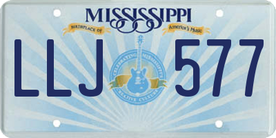 MS license plate LLJ577