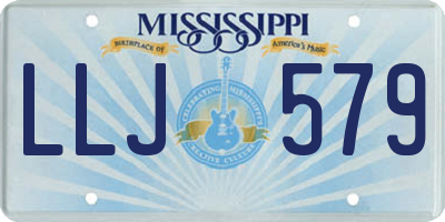 MS license plate LLJ579