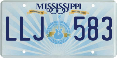 MS license plate LLJ583