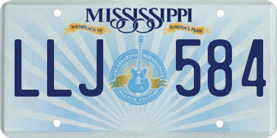 MS license plate LLJ584