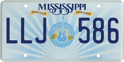MS license plate LLJ586