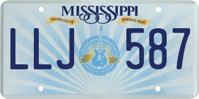 MS license plate LLJ587