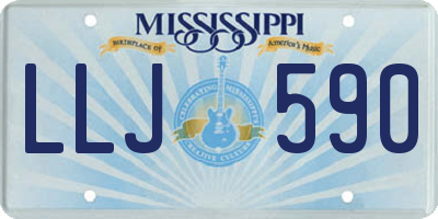 MS license plate LLJ590