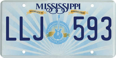 MS license plate LLJ593