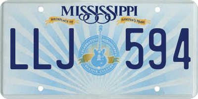 MS license plate LLJ594