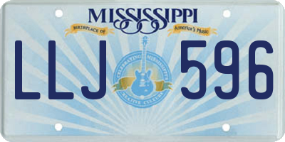 MS license plate LLJ596