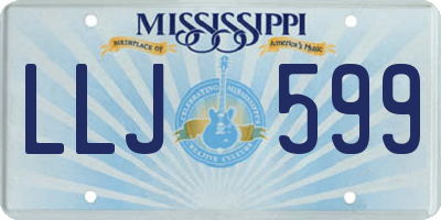 MS license plate LLJ599