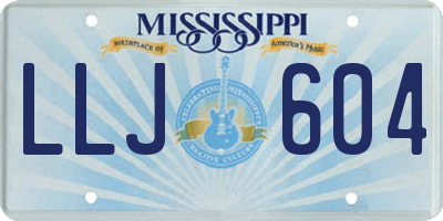 MS license plate LLJ604