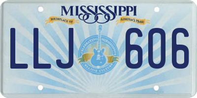 MS license plate LLJ606