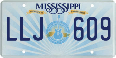 MS license plate LLJ609