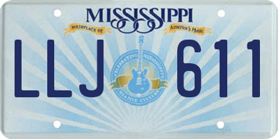 MS license plate LLJ611