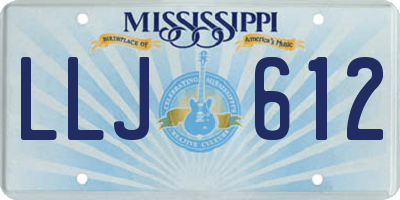 MS license plate LLJ612