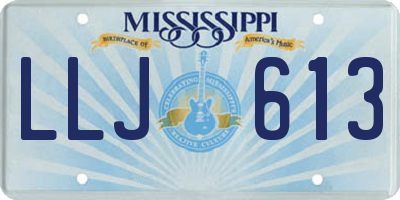 MS license plate LLJ613