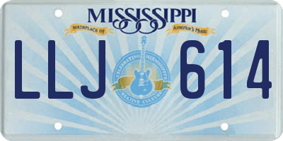 MS license plate LLJ614
