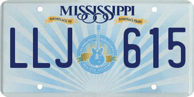 MS license plate LLJ615