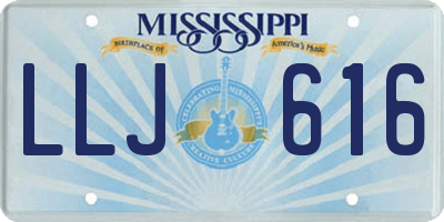 MS license plate LLJ616