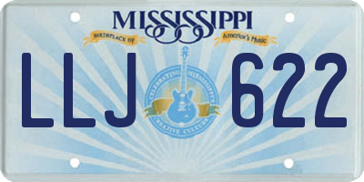 MS license plate LLJ622