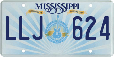 MS license plate LLJ624