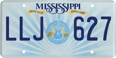 MS license plate LLJ627