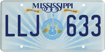 MS license plate LLJ633
