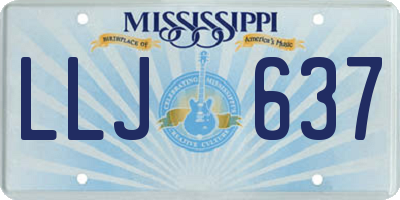 MS license plate LLJ637