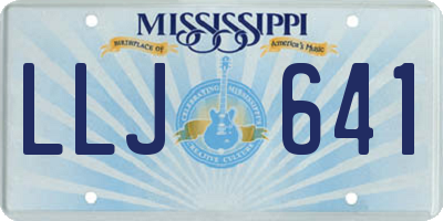 MS license plate LLJ641