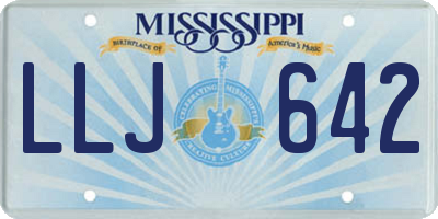 MS license plate LLJ642