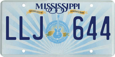 MS license plate LLJ644