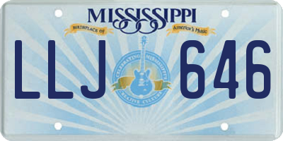 MS license plate LLJ646