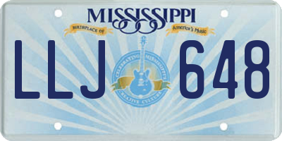 MS license plate LLJ648