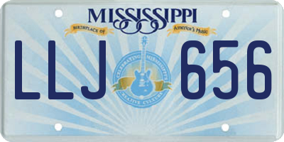 MS license plate LLJ656
