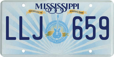MS license plate LLJ659