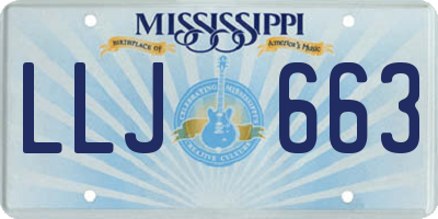 MS license plate LLJ663