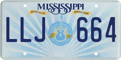 MS license plate LLJ664